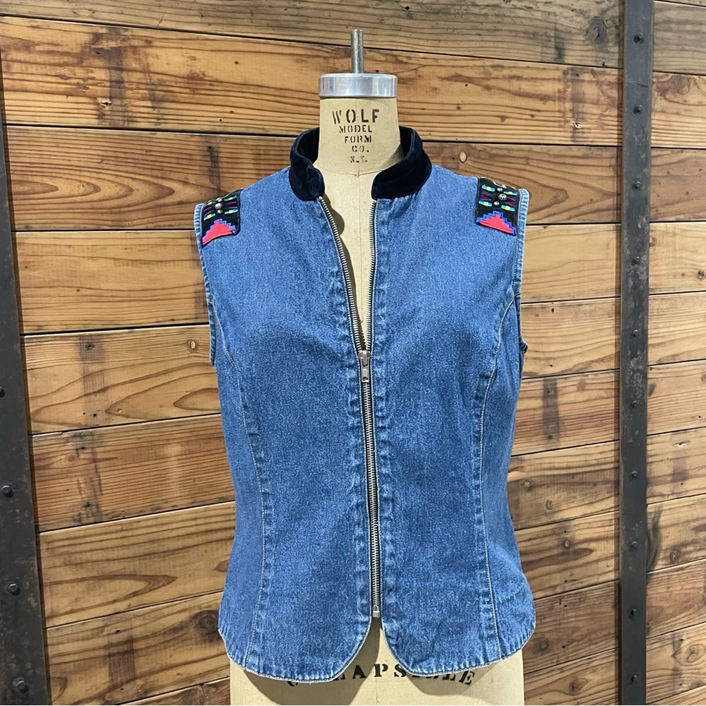 Panhandle Slim- Vintage SZ S Women’s Western Zip Up Vest Top